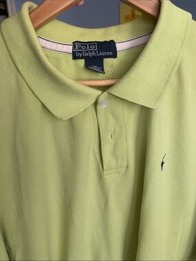 Men’s Polo by Ralph Lauren Pale Green Short-Sleeve Polo with Navy Pony